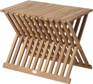 Opklaptafel -lounge - TEAK 70x46 cm bijzettafel - tafel -buiten