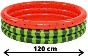 Orange85 Opblaas Zwembad - Watermeloen - 120x30 cm - Groen met rood - Baby zwembad - Kinderzwembad - Speelzwembad - Opblaaszwembad - Peuter zwembad - Tuin