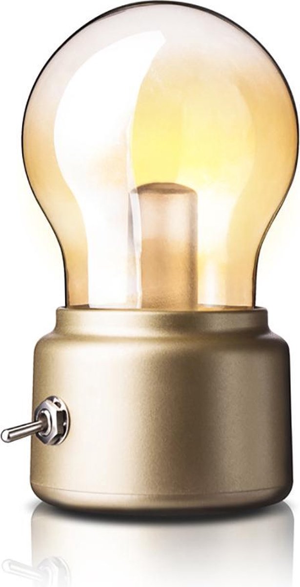 - Draadloze Gloeilamp/Tafellamp - Mini lamp - Bulb Lamp - Oplaadbare Accu Sfeerverlichting -