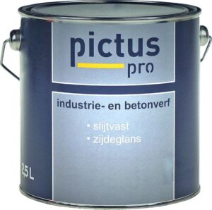 Pictus Pro Industrie- en betonverf (wit) 2,5 ltr