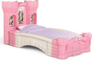Princess Palace Twin Bed - Roze - Ingebouwd licht - Eenpersoonsbed