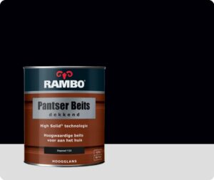 Rambo Pantser Beits Dekkend - 0,75 liter - Diepzwart