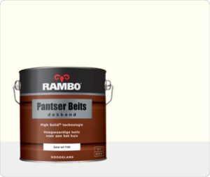 Rambo Pantser Beits Dekkend - 2,5 liter - Zuiverwit