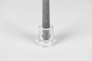 Rasteli Kaarsenhouder-Kandelaar voor tafelkaars Glas D 5 cm H 6 cm Voordeelaanbod per 2 stuks (levering zonder kaars)