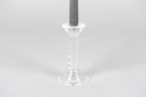 Rasteli Kaarsenhouder-Kandelaar voor tafelkaars Glas D 9 cm H 16 cm Voordeelaanbod per 2 stuks (zonder kaars)