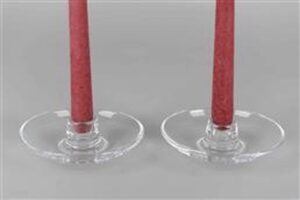 Rasteli Kandelaar-Kaarsenhouder Glas D 14 cm H 3.6 cm Voordeelaanbod per 2 stuks