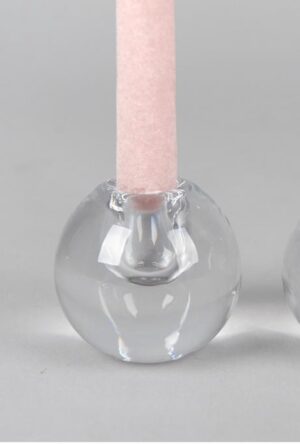 Rasteli Kandelaar-Kaarsenhouder voor tafelkaars Glas D 7,5 cm x H 7,3 cm (zonder kaars)