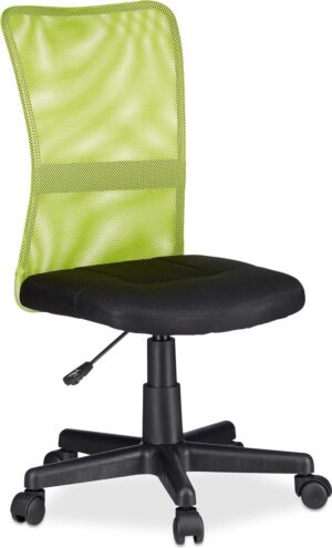 Relaxdays Bureaustoel voor kinderen - Ergonomisch - 90kg - Groen