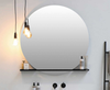 Riverdale spiegel rond op frame met indirecte led rondom en touch schakelaar - alu xmm (bxd)