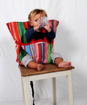 Sack 'n Seat - Veilige opvouwbare kinderstoel, kinderzitje - Gestreept