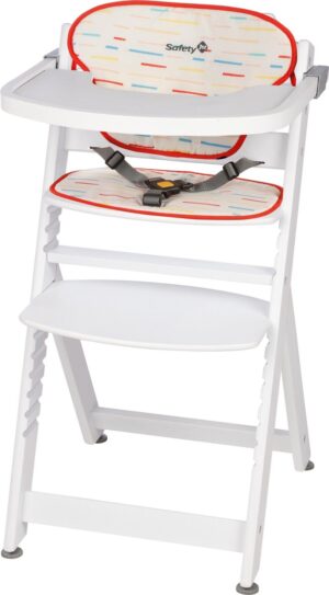 Safety 1st Timba with Cushion Kinderstoel - Red Lines/White Wood