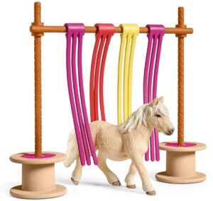 Schleich Pony obstakel gordijn 42484 - Paard Speelfigurenset - Farm World - 16 x 17 x 14 cm