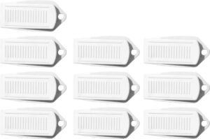 Set van 10 deurstoppers (5x10 cm, rubber, wit)