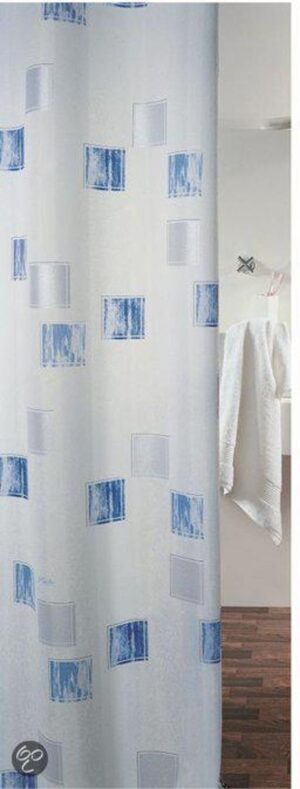 Spirella Milano - Douchegordijn - Blauw - Polyester - 200 x 180 cm