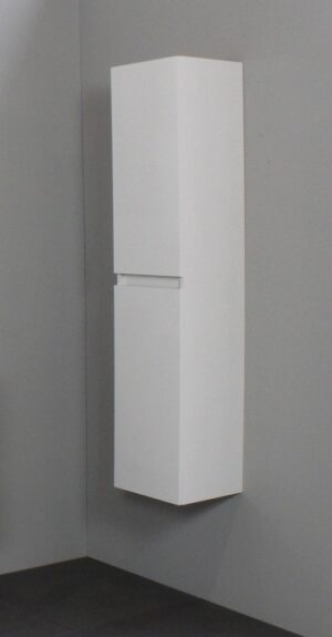 Sub Online hoge kast met 2 deuren greeploos (bxlxh) 30x30x145 cm, hoogglans wit