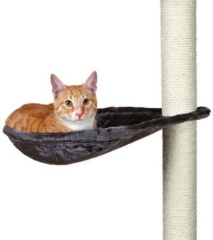 TRIXIE hangmat - XL nest voor kattenkrabber voor platinium grijze katten pluche � 40 cm