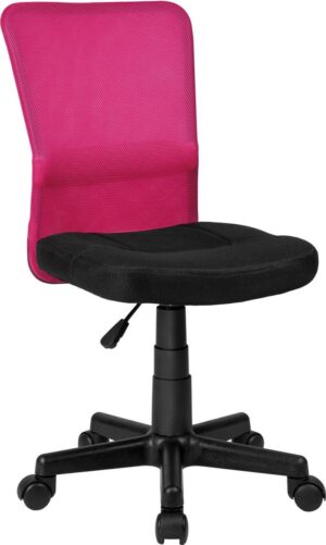 TecTake bureaustoel - Kantoor design - Zwart/roze