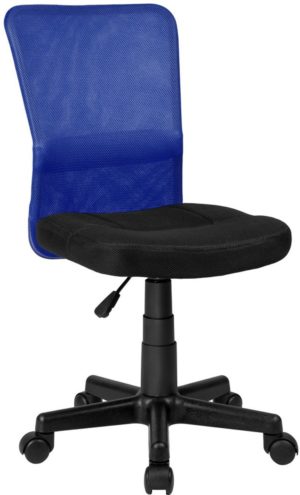 Tectake Bureaustoel kantoor design blauw - Zwart