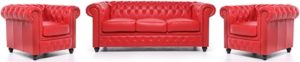 The Chesterfield Brand Brighton -3+1+1 zits - Rood