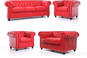 The Chesterfield Brand Brighton - 3+2+1+1 zits - Rood