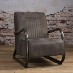 Tower Living fauteuil 'Barn' Leder, kleur Danza Stone