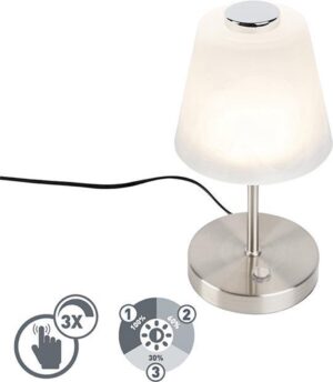 Trio Leuchten - Touch tafellamp - 1 lichts - H 240 mm - Staal