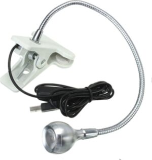 USB LED-bureaulamp met clip-armatuur - Zilver