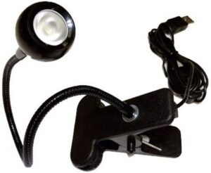 USB LED-bureaulamp met clip-armatuur - Zwart