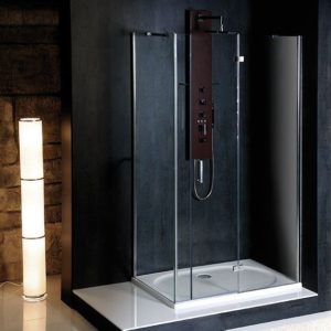 VITRA LINE Douchecabine zonder handdoekhouder, 120x100 cm, rechts/helder glas