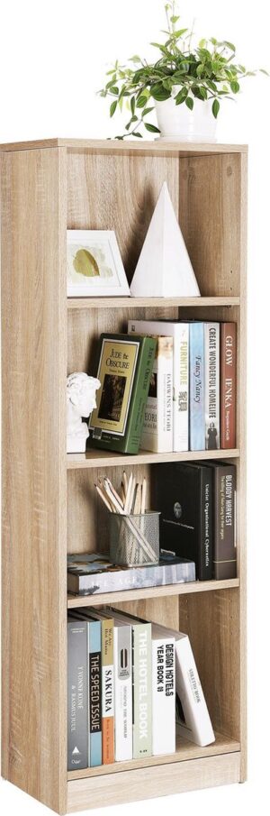 Vasagle Boekenkast Hout - Kast Met Verstelbare Planken