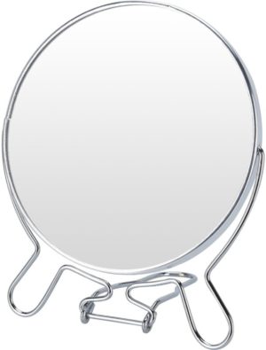 Vergrotende make-up spiegel dubbelzijdig 12,5 cm - Grimeer/make-up spiegels - Opmaken - Vergrootspiegel