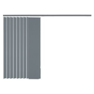 Verticale jaloezie grijs stof 120x250 cm