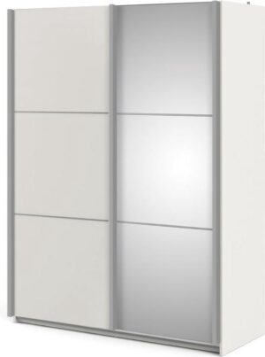 Veto kledingkast C 2 deurs met 1 spiegel H200 cm x B150 cm wit essendecor.