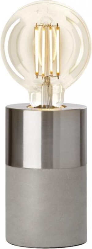 Villeroy & Boch - 96620 - Tafellamp 'Athen T' - Beton/chroom - H 14 cm, Ø 8 cm