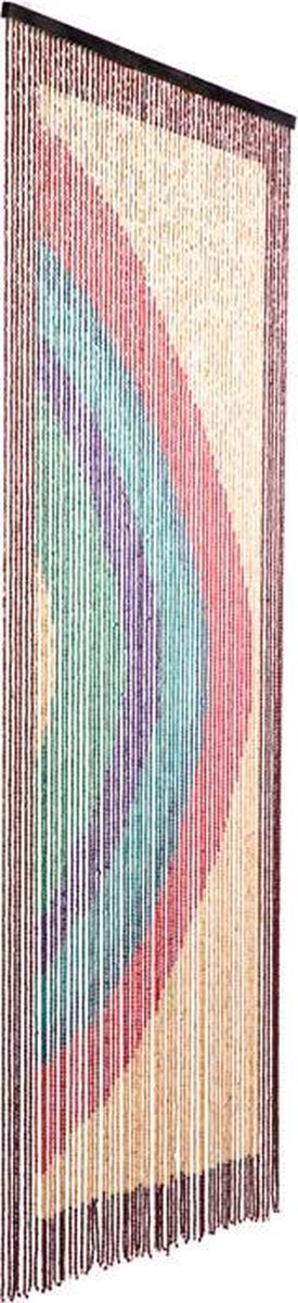 Vliegengordijn houten kralen Rainbow 90x200