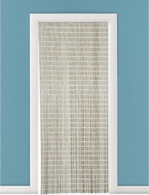 Vliegengordijn/deurgordijn PVC tube beige - 90 x 220 cm - Insectenwerende vliegengordijnen