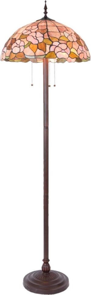 Vloerlamp Tiffany ø 51*164 cm / E27/Max. 3x60W Multi | 5LL-5855 | Clayre & Eef