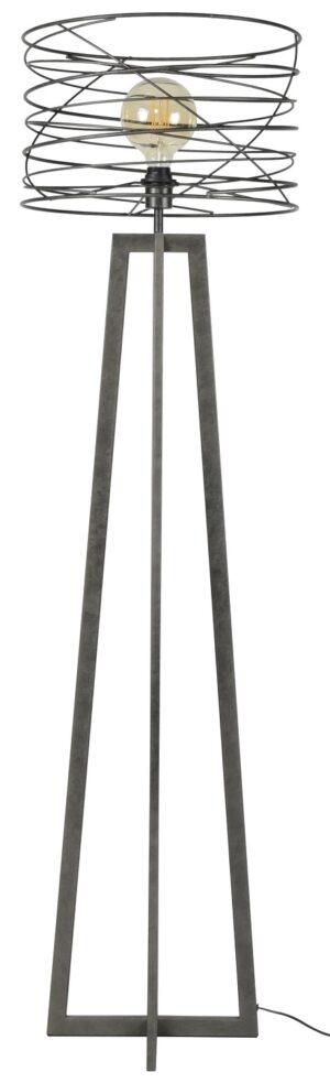 Vloerlamp Twister Ø40 van 162 cm hoog - Charcoal