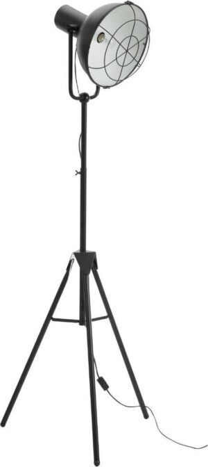 Vloerlamp Zwart Industrieel Driepoot - E27