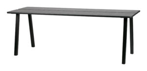 WOOOD Eettafel 'Triomf' 210 x 77cm, kleur Zwart