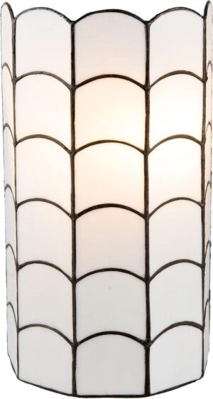Wandlamp Tiffany 19*11*35 cm / E14/max 2*40W Wit | 5LL-5934 | Clayre & Eef