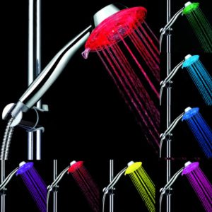 Waterbesparende Douchekop - LED douchekop - ABS - Chrome - ø 11,3cm - Handdouche - LED shower