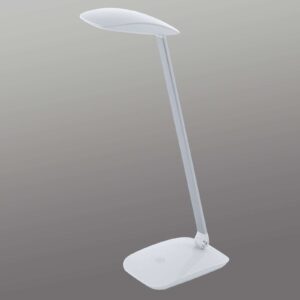 Witte LED bureaulamp Cajero met dimmer