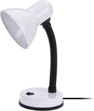 Witte bureaulamp 33 cm - Kantoor/bureau accessoires/benodigdheden - Leeslampen/bureaulampen