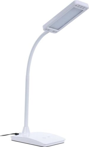 Witte bureaulamp LED verlichting 41 cm - Touchlamp - Dimbaar 3 standen - Kantoor/bureau accessoires/benodigdheden - Leeslampen/bureaulampen