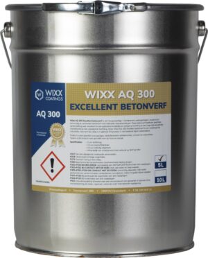 Wixx AQ 300 Excellent betonverf | Zwart | 5 liter