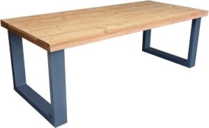 Wood4you - Eettafel New England Roasted wood Antraciet 200Lx78H0x90D cm