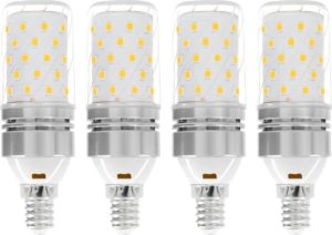 YWXLight E14 LED-lampen, 8W LED-kandelaar Bulb 70 Watt equivalent, 700lm, decoratieve kaarsvoet E27 Corn niet-dimbare LED kroonluchterbollen LED-lamp (warm wit)
