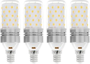 YWXLight E14 LED-lampen 8W LED kandelaar lamp 70 watt equivalent 700lm decoratieve kaars basis E27 Corn niet-dimbare LED kroonluchter bollen LED lamp (warm wit)