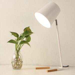 YWXLight LED Eye-zorgzame tafellamp moderne creatieve minimalistische slaapkamer bed lamp student studie tafellamp (wit)